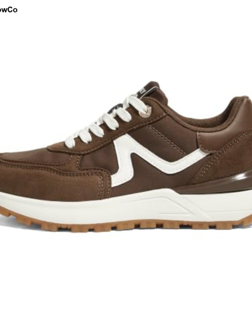 Women's Retro Chunky Platform Sneakers Cow Suede Nylon Walking Shoes